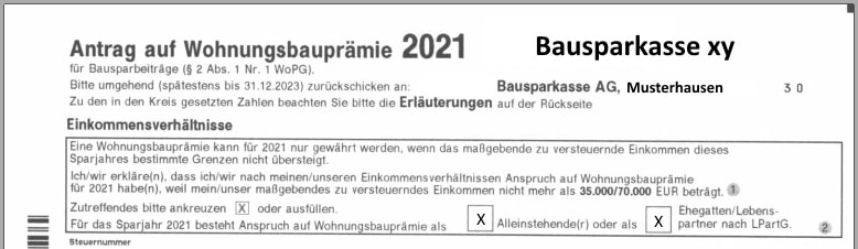 Teil 1: Antrag auf Wohnungsbauprämie stellen