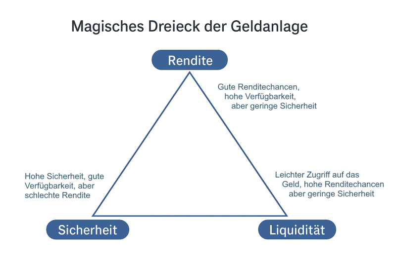 Magisches Dreieck der Geldanlage einfach erklärt